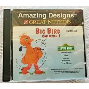 Vtg Amazing Designs Embroidery Memory Card BIG BIRD Collection I Sesame Street